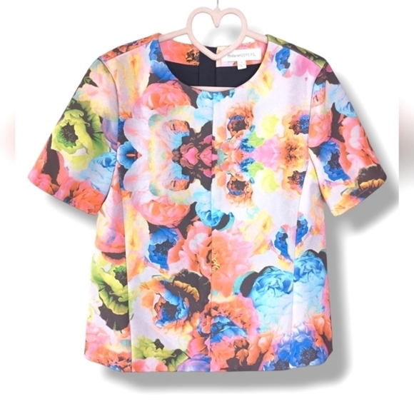 Finders Keepers Floral Print Structured Top - Picture 1 of 4